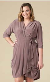 THAT'S A WRAP DRESS - TAUPE